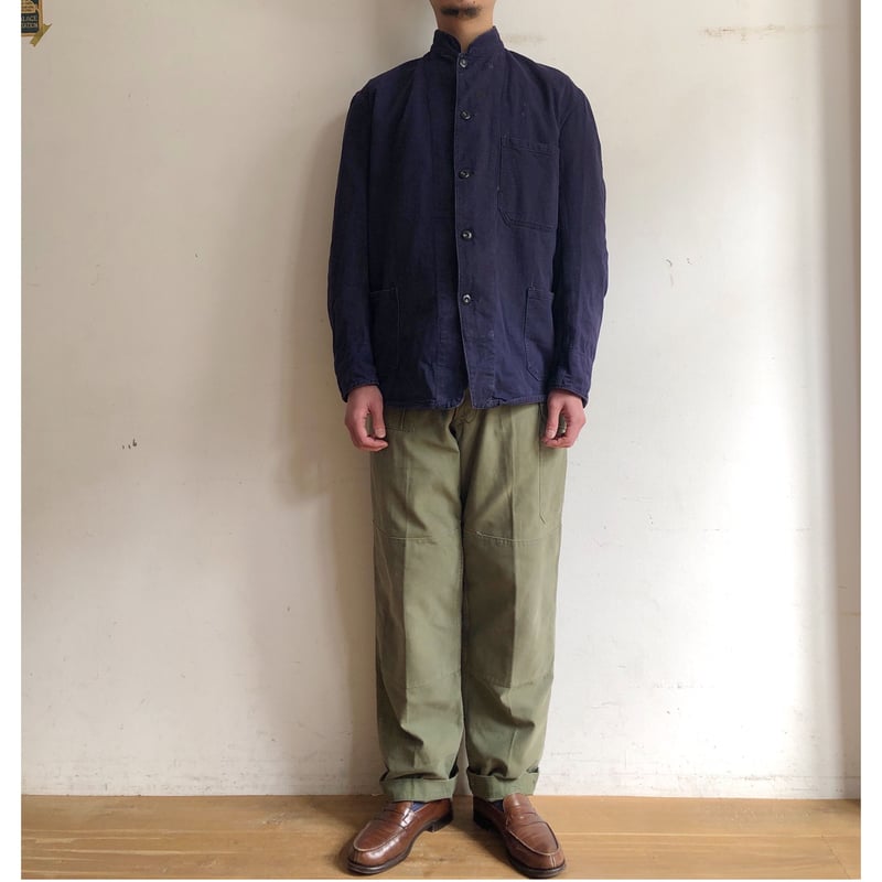50's Royal Navy Stand Collar Work Jacket Made b