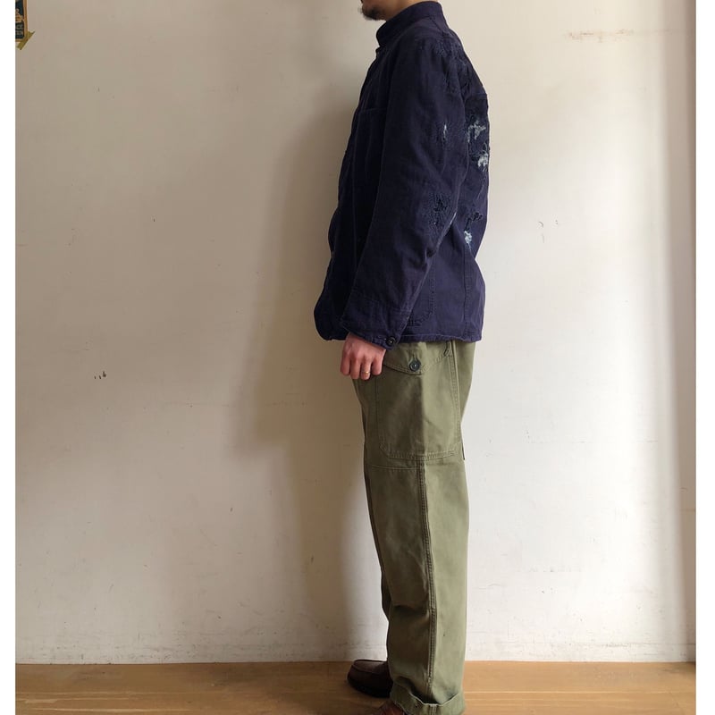 50's Royal Navy Stand Collar Work Jacket Made b