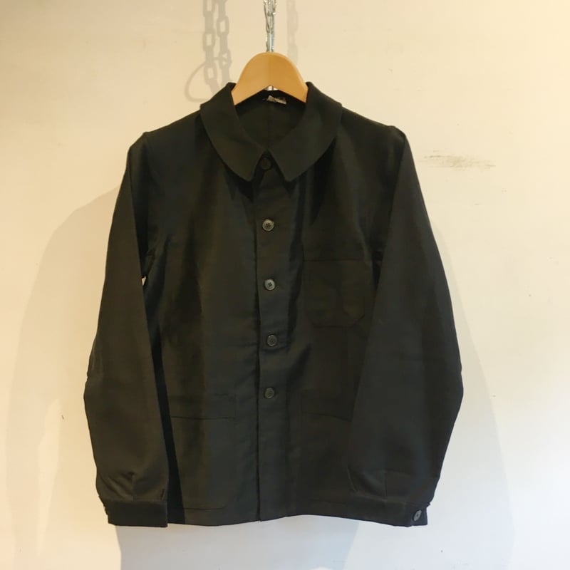 50's Black Moleskin Coverall Jacket | DIG UPPER