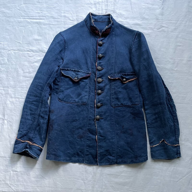 1920's Indigo Linen Fireman Jacket | DIG UPPER 1920's Indigo Linen Fireman Jacket | DIG UPPER