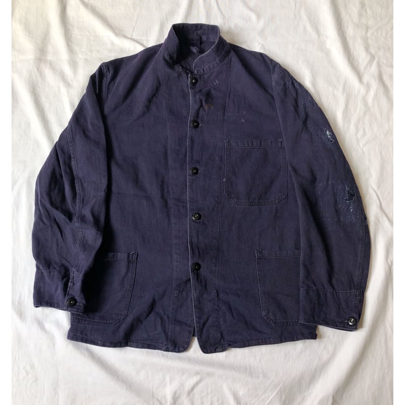 50's Royal Navy Stand Collar Work Jacket Made b