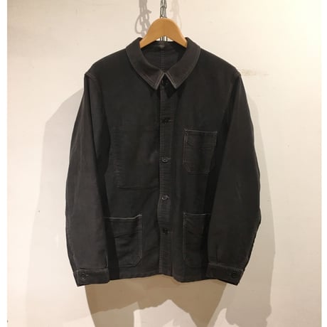 40's Black Moleskin Coverall Jacket