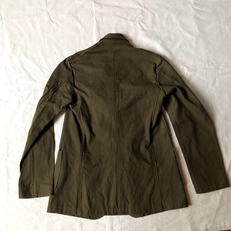 1940's French Military Demob Jacket Cotton Fabr