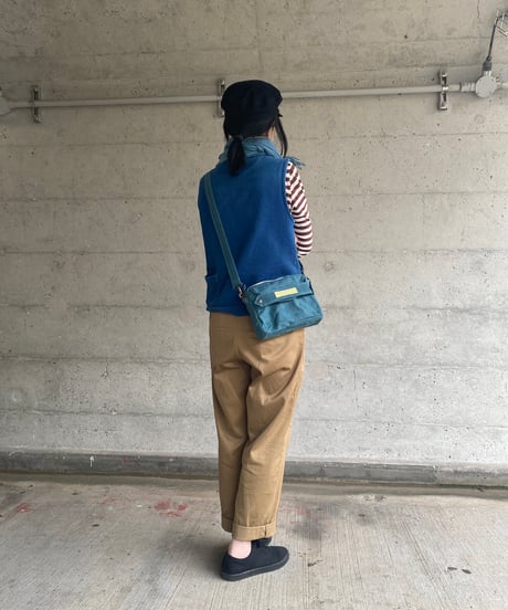 【フラップ部分をリニューアル！】ロングショットポシェット -スモーキーブルー-