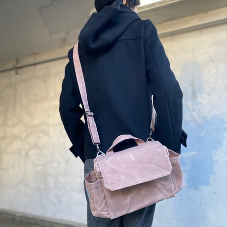【マイナーチェンジしました！】ハモンドサッチェルバッグ -アシュリーピンク-