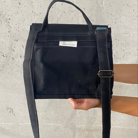 【やっぱりかわいい！】ウィリアムソンサッチェルバッグ  -ブラック/スモーキーブルー-