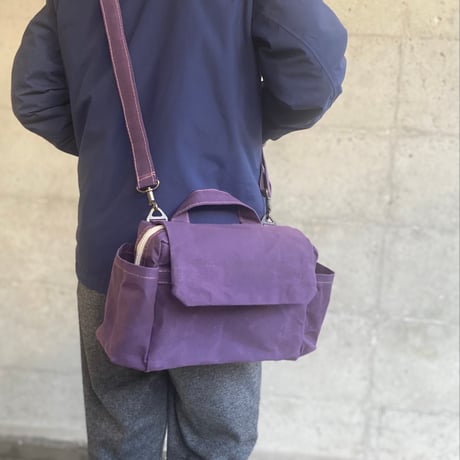 【マイナーチェンジしました！】ハモンドサッチェルバッグ -パープルハーツ-