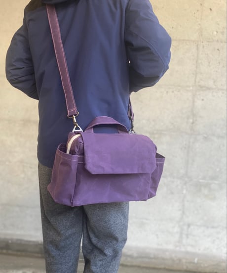 【マイナーチェンジしました！】ハモンドサッチェルバッグ -パープルハーツ-