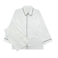 オックス シャツカラーパジャマ【White】