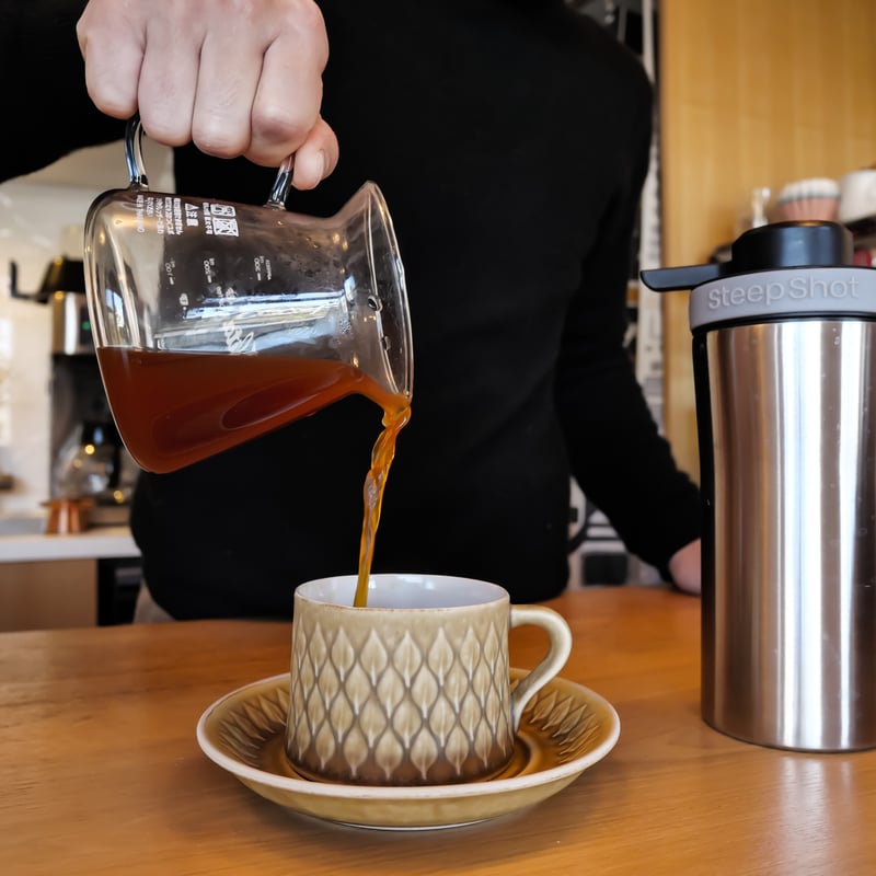 Steepshot スティープショット コーヒー レビュー】1分以内の急速抽出。『SteepShot(スティープショット