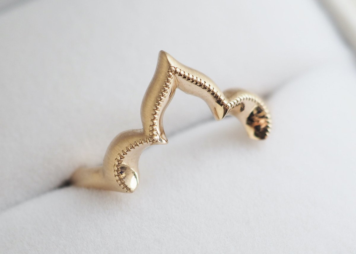 美品★K10 カガンジュエリー　モロッカンハーフリング11 Moroccan] half リング | Kagann ＜カガン＞