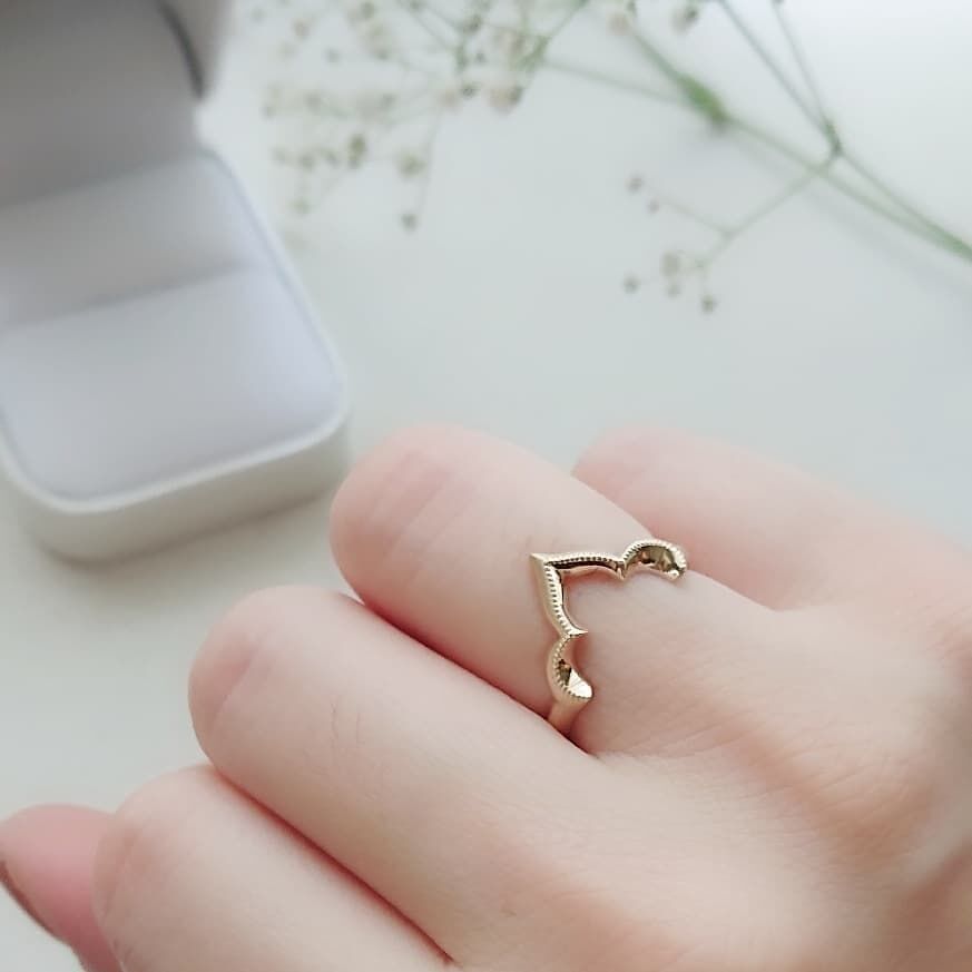 美品★K10 カガンジュエリー　モロッカンハーフリング11 Moroccan] half リング | Kagann ＜カガン＞