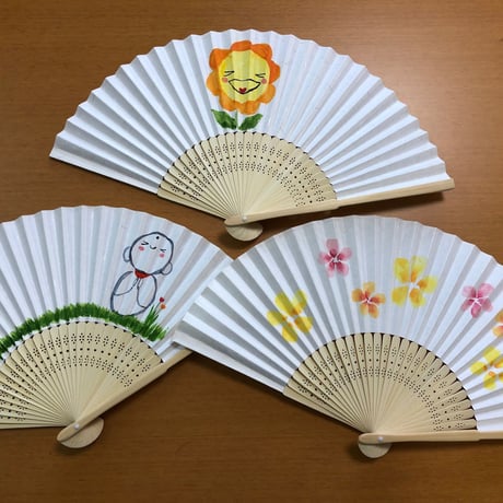 受注制作　文字入れ扇子セット　手作りの扇子入れ付き