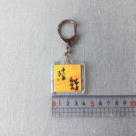 受注制作　直筆！ハメパチキーホルダー　Aナスカン　両面にお好きな言葉をお書きします。手書きのメッセージカード付き