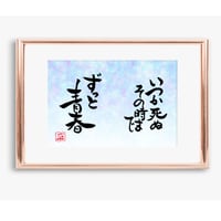 ポストカードセット「いつかは死ぬ　その時までずっと青春」（印刷版）手書きのメッセージカードと紙袋付き