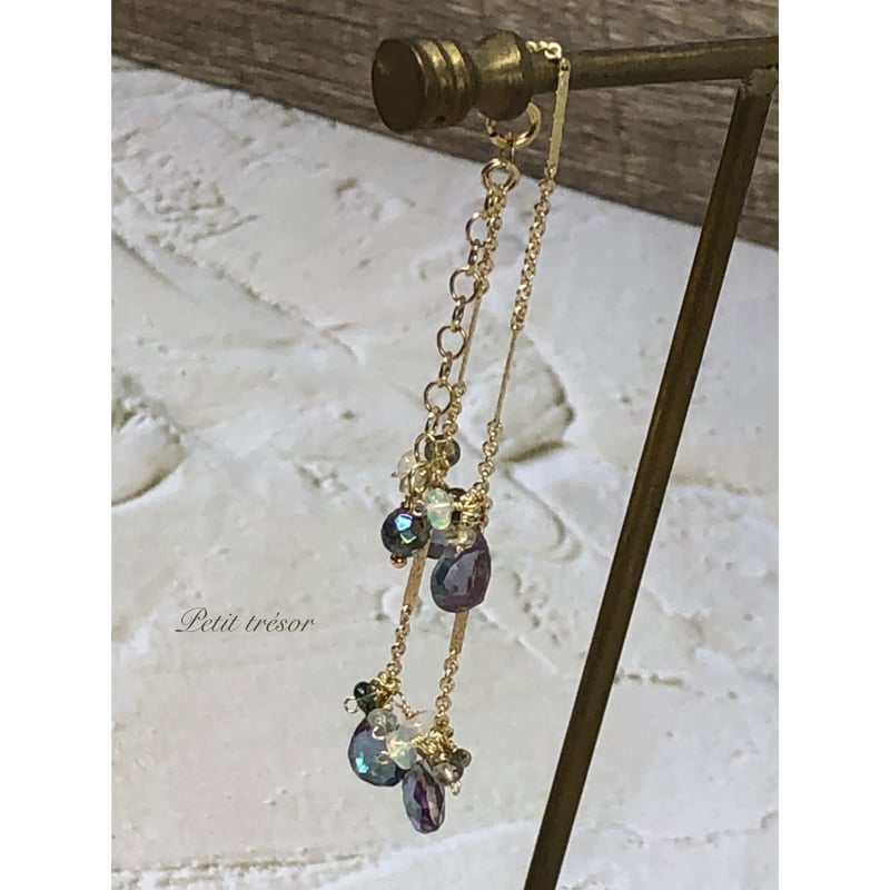 ブルーミスティックトパーズのブレスレット♬14kgf ブルーミスティックトパーズのブレスレット♬14kgf ブルーミスティック