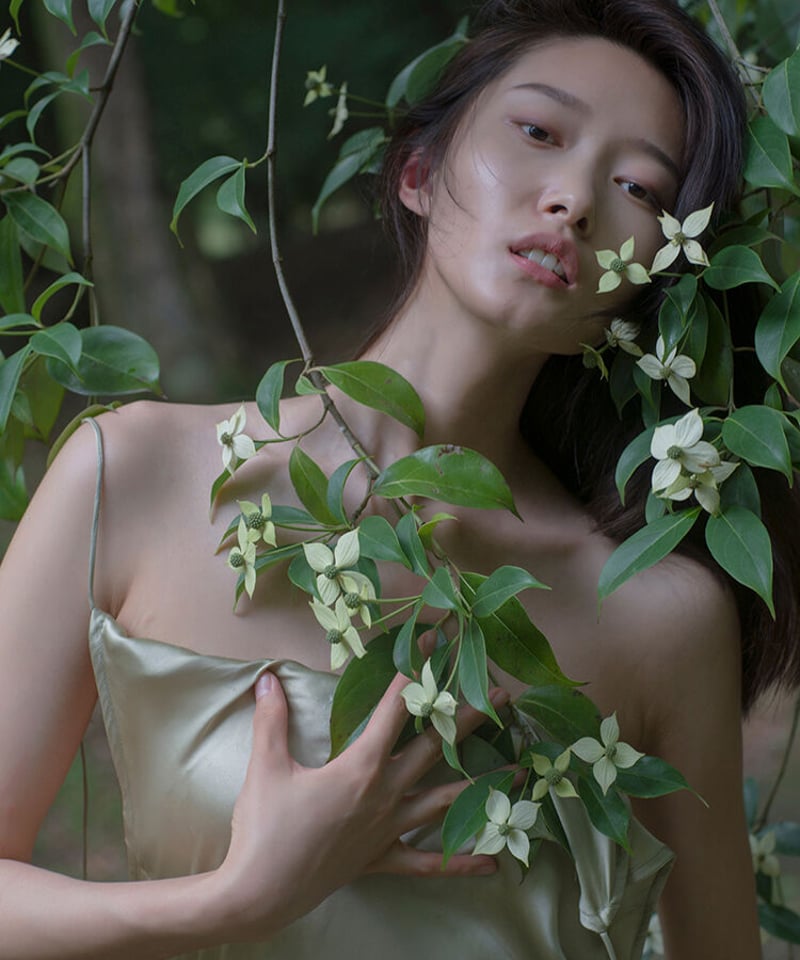 高級シルクサテン シルク100％ スリングロングドレス | MAYUDAMA SILK