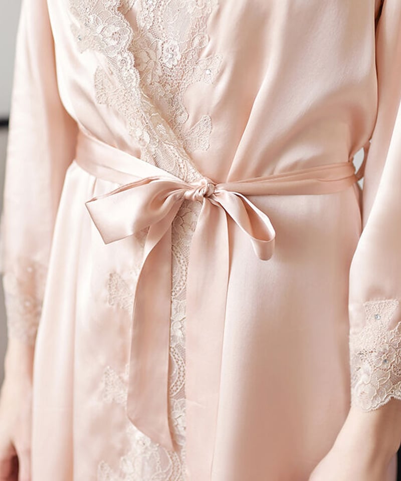 【美品】H Beauty&youth シルクレースガウン 美品】H Beauty&youth シルクレースガウン