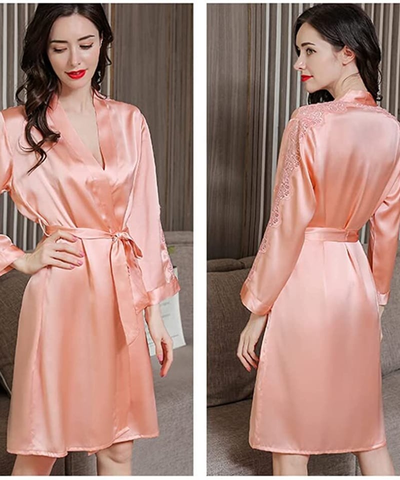 スリップ&ガウン&ベルト セットアップ 刺繍レース 優雅 エレガント