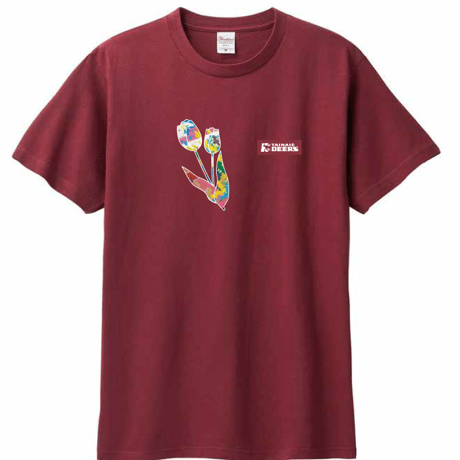 DEERS チューリップTシャツ（バーガンディ）
