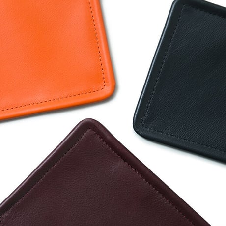 FLEX LEATHER TRAY - Orange