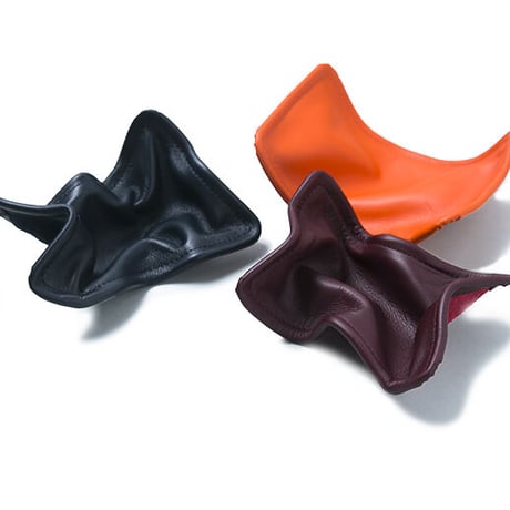 FLEX LEATHER TRAY - Orange