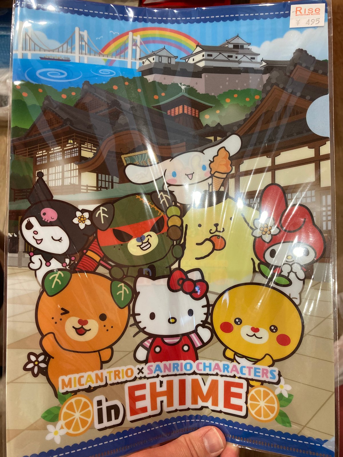 サンリオ×JRコラボ　夢がキラめくクリスマス クリアファイル 2枚セット サンリオキャラクター＆みきゃんと仲間たちコラボ限定クリアファイル