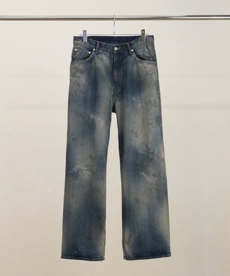 【ANCELLM（アンセルム）】AGING MIDDLE STRAIGHT 5P DENIM PANTS -INDIGO