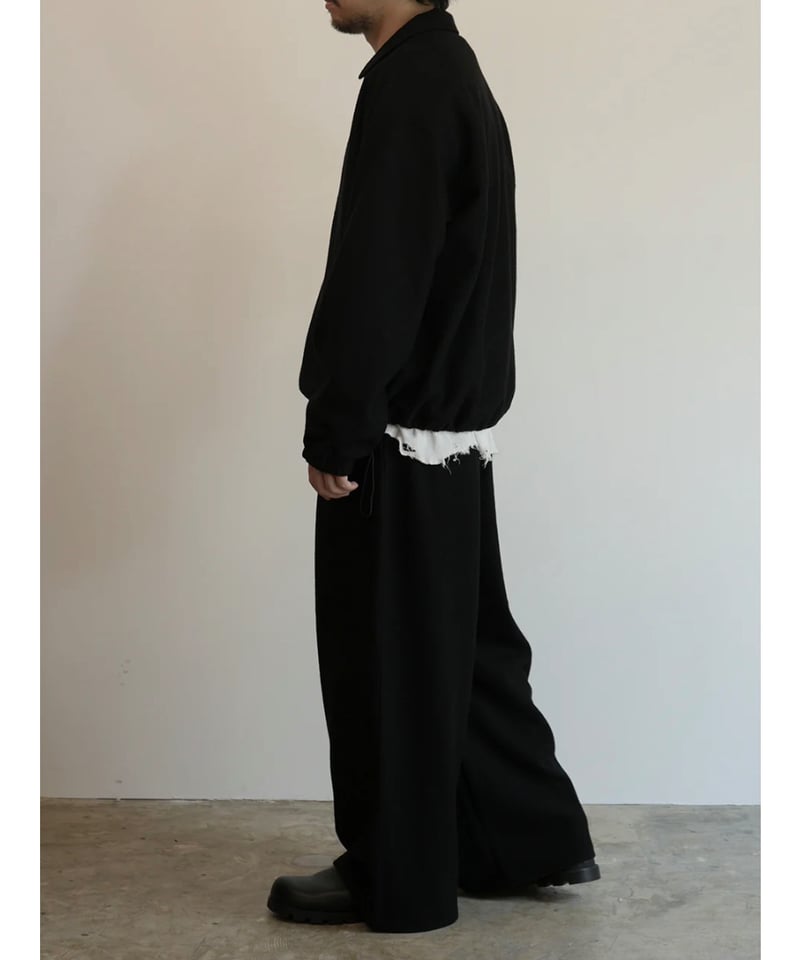 ANCELLM WOOL PULL OVER SHIRT(BLACK)