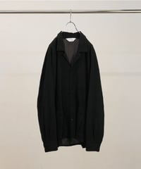 【ANCELLM（アンセルム）】CREPE SHIRT JACKET -BLACK