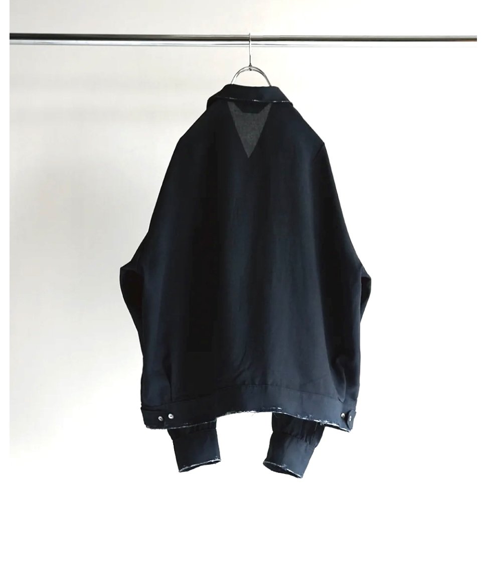 ANCELLM(アンセルム)】 MELANGE SHORT CRASH SHIRT JACK ANCELLM(アンセルム)】 MELANGE SHORT CRASH SHIRT JACK