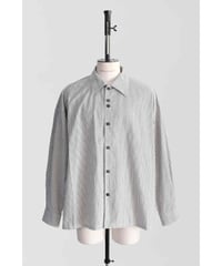 【SHINYAKOZUKA（シンヤコヅカ）】ROOMY SHIRT　− BLACK STRIPE