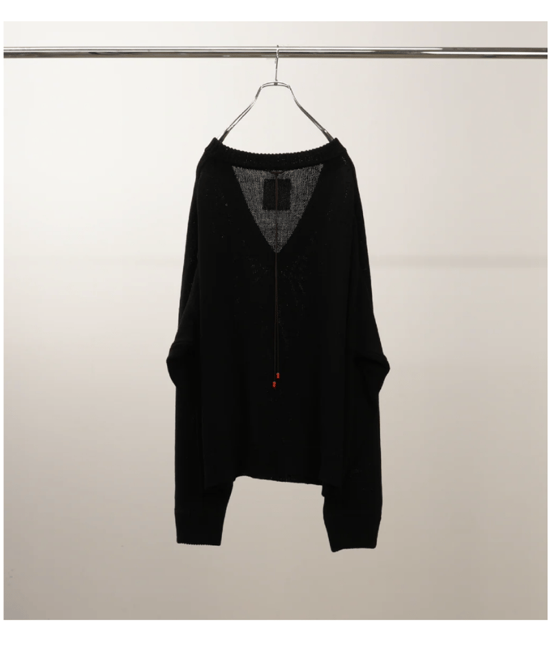 ANCELLM（アンセルム）】UV NECK KNIT - BLACK | tadayoi