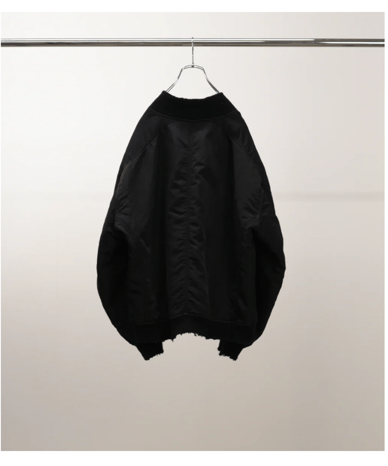 ANCELLM（アンセルム）】FADED BOMBER JACKET -BLACK | ta