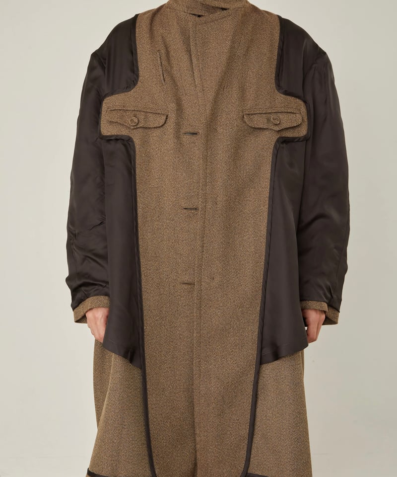 【新品】i'm here : GRANDPA COAT i`m here:（アイムヒアー）】 i'm here : GRANDPA COAT -BR