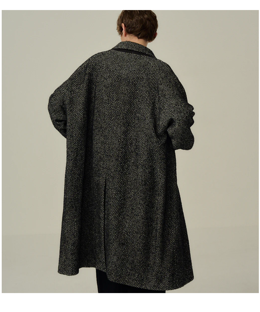 ANCELLM（アンセルム）】SEMI-DOUBLE CHESTER COAT -WHITE