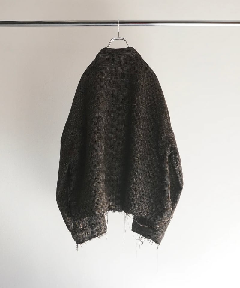 ANCELLM（アンセルム）】TWEED ZIP JACKET -BROWN- | tadayoi 