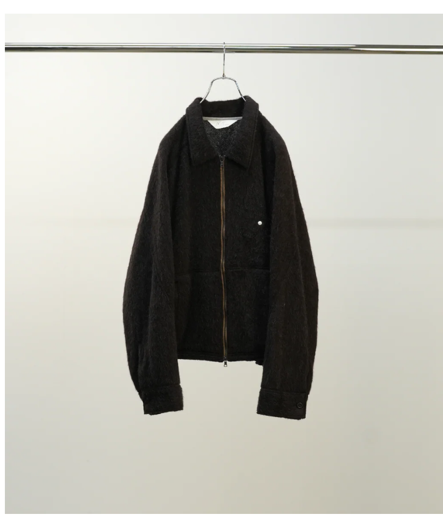 ANCELLM（アンセルム）】SHAGGY ZIP UP SHIRT -BROWN | ta