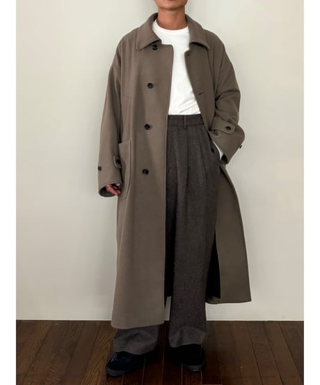VOAAOV S100 WOOL BEAVER DOUBLE LONG COAT