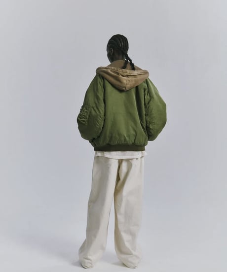 【ANCELLM（アンセルム）】AGING BOMBER JACKET -KHAKI