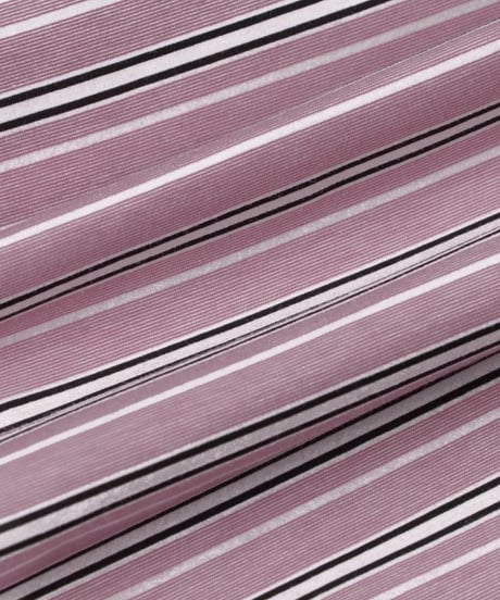 【KANEMASA PHIL.（カネマサ フィル）】 46G Stripe Delta Shirt -PINK BLACK