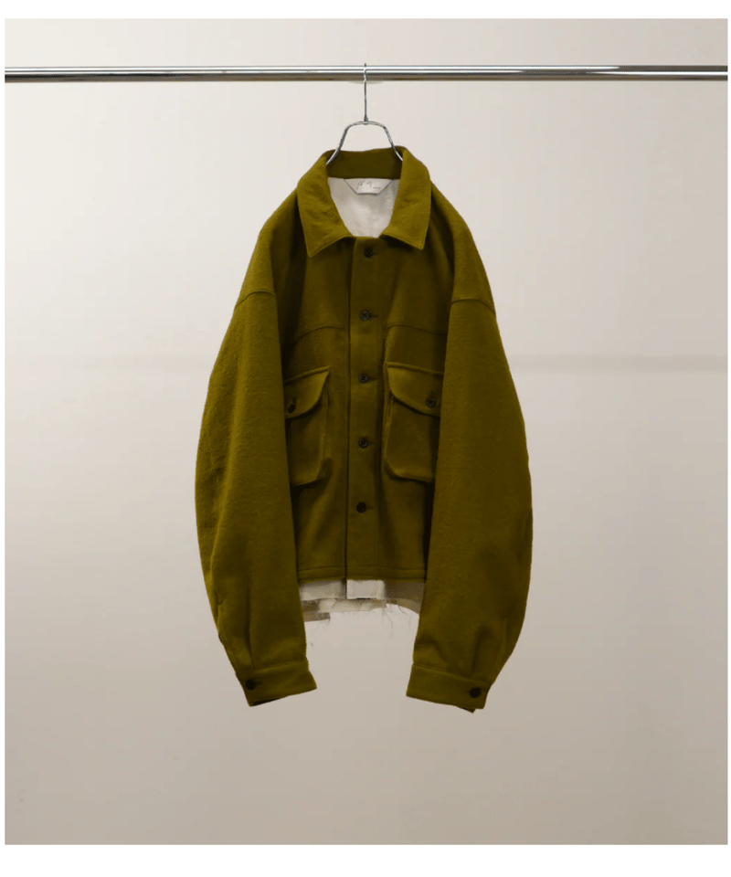 ancellm ジャケット　美品 ANCELLM（アンセルム）】SHRINK WOOL LAYERING JACKET -OL