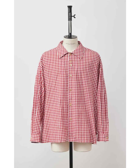 【SHINYAKOZUKA（シンヤコヅカ）】ROOMY SHIRT　− RED GINGHAM