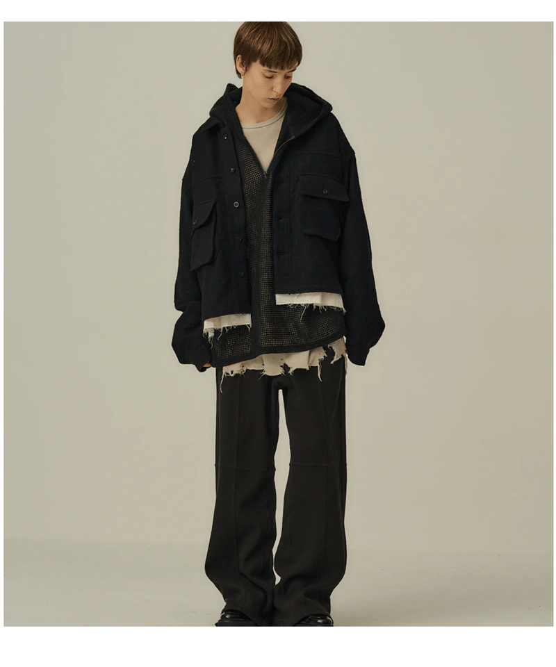 Ancellm アンセルム 即完売　キルティングジャケット ANCELLM - PADDED QUILTING COLLARLESS JACKET/BLACK | NapsNote