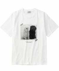 【POET MEETS DUBWISE（ポエトミーツダブワイズ） 】TWO DOGS T-shirt　-WHITE