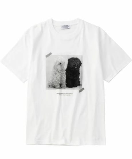 【POET MEETS DUBWISE（ポエトミーツダブワイズ） 】TWO DOGS T-shirt　-WHITE