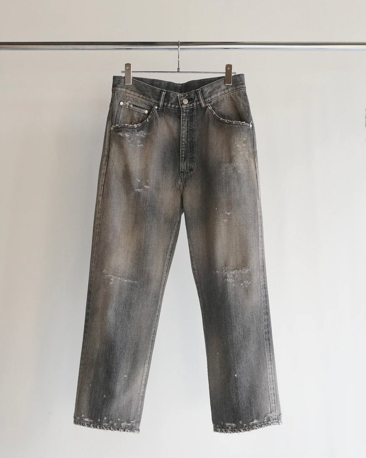 ANCELLM（アンセルム）】P/DAMAGE DENIM STRAIGHT 5P PANT 