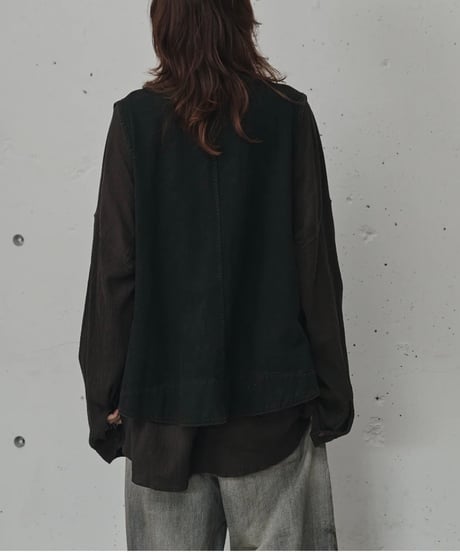 【ANCELLM（アンセルム）】C/R DUCK UTILITY VEST -BLACK