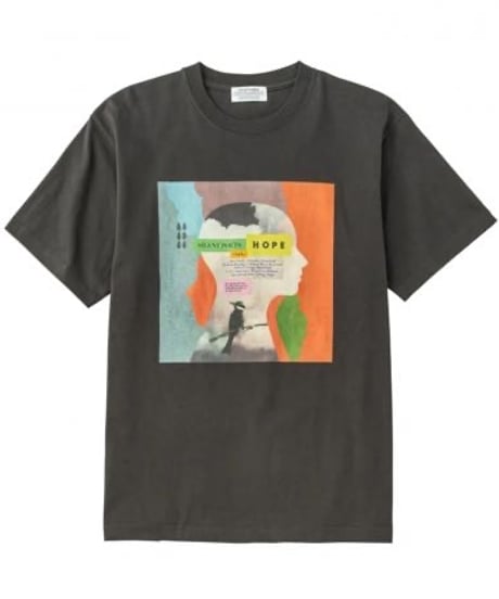 【POET MEETS DUBWISE（ポエトミーツダブワイズ） 】"HOPE" INKJET T-shirt -SUMI