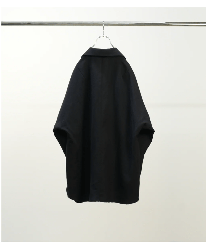 ANCELLM（アンセルム）】WASH WOOL TAILORED SHIRT -NAVY